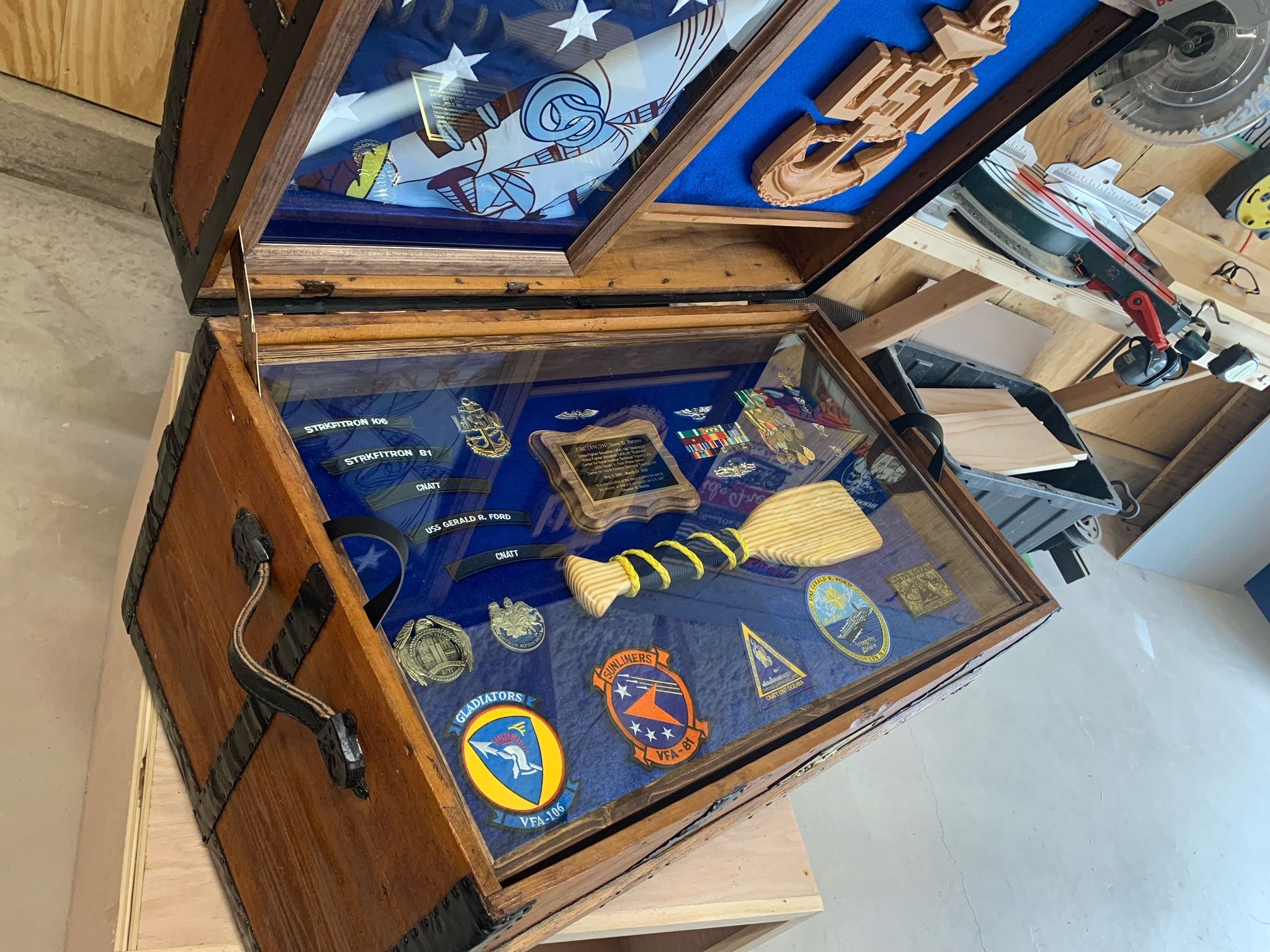 Army Navy Retirement Shadow Box ideas or Military Shadow box Idea as